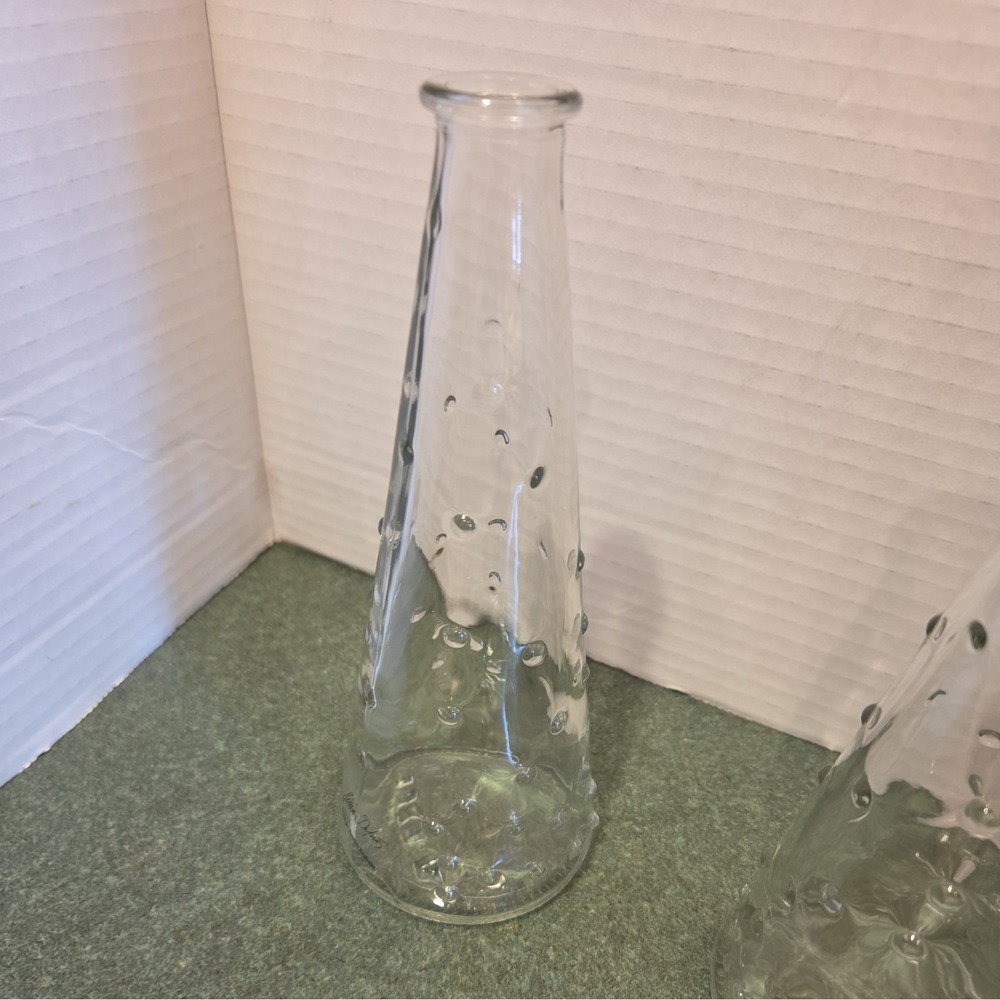SET OF 2 IKEA GLASS BUD VASES #15234 7 1/8" TALL DESIGNED BY EMMA DAFANAS - Picture 7 of 7